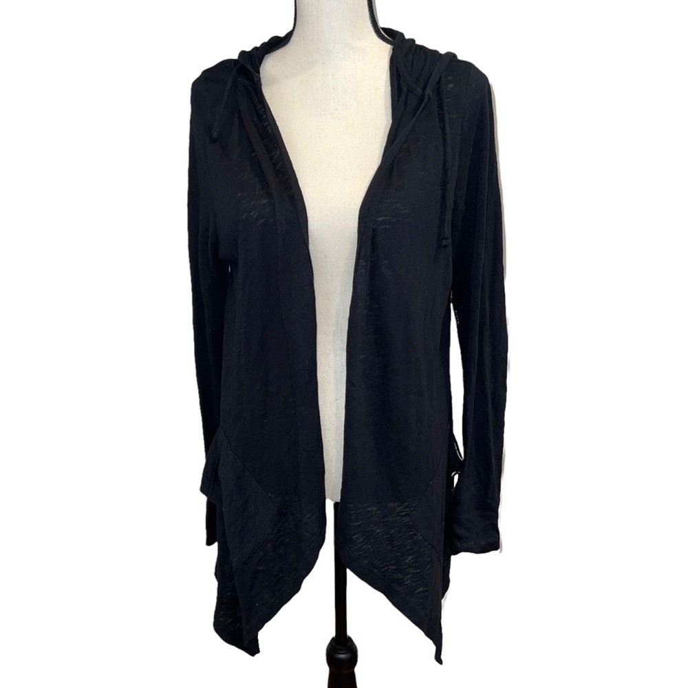 Bobi Los Angeles Black Hooded Cardigan
